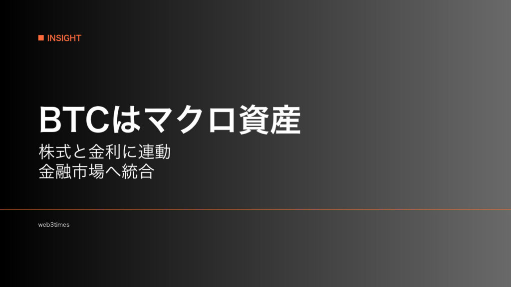 ビットコインはなぜマクロ資産化するのか―株式と金利の影響