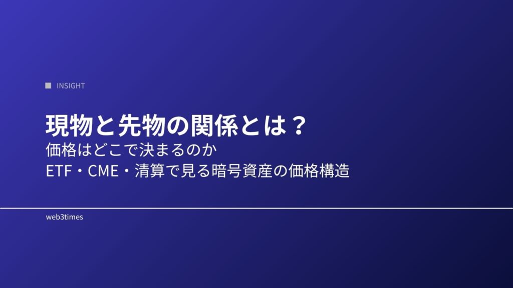 現物と先物の関係とは何か｜暗号資産の価格構造を解説