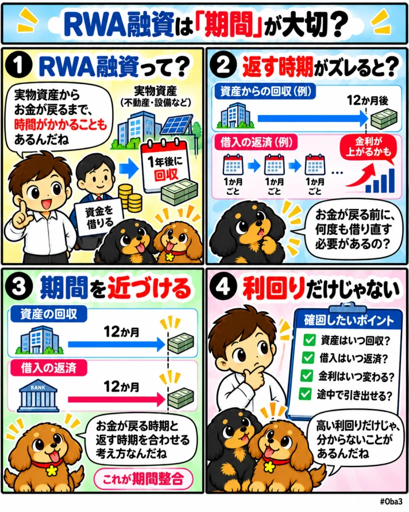 RWA融資で固定金利と固定期間が必要になる理由、実物資産とオンチェーン調達では期間整合が収益性を左右する「RWA融資は「期間」が大切?」